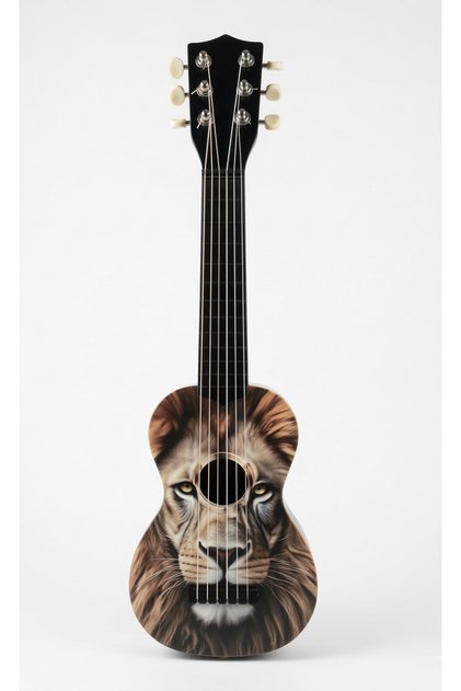 6 Telli Grafit Desenli Çocuk Gitarı