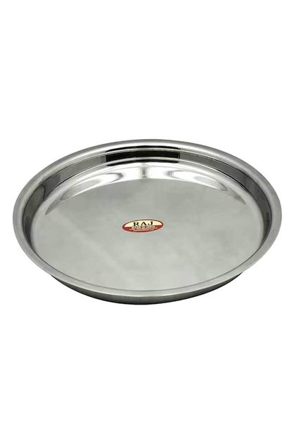 Stainless Steel Classic Plain Serving Thali Plate (No. 13)