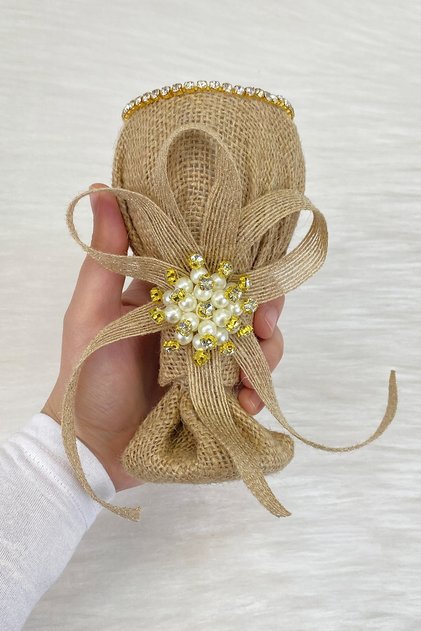 Jute Brooch Pin Holder for Wedding Jewelry, Henna Night Bride Groom Promise Engagement Circumcision Pin Holder