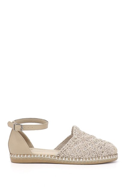 Women's leather ankle strap casual shoes