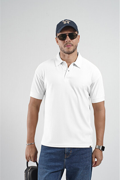 Trend Biz Regular Line Detailed Polo Collar Men's T-Shirt