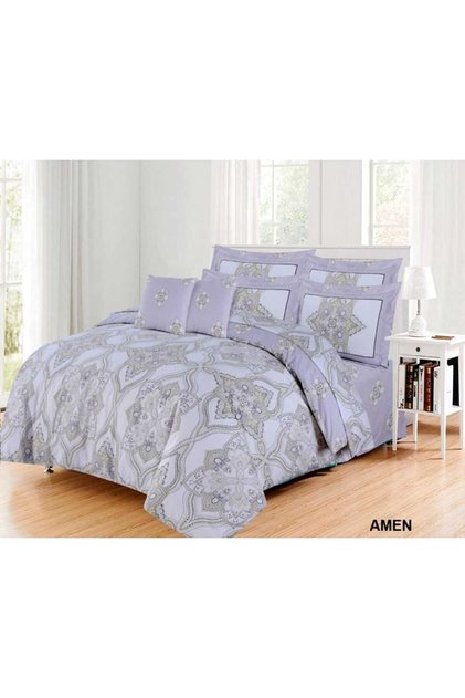 Cotton Double Fitted Sheet Set, 3 pcs, 144 Thread Count