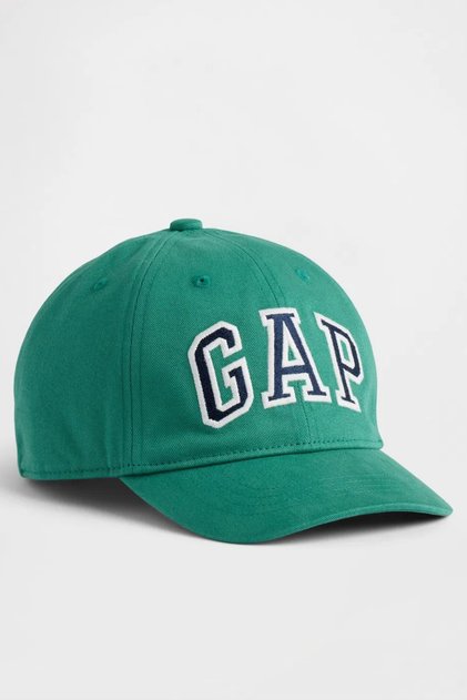 Boy's Green Baseball Cap with Logo Detail