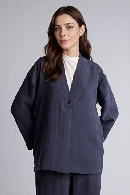 Defacto Regular Fıt V Yaka Modal Kimono H0673AX26SP - Fiyatı