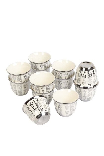 Arabic coffee cup set – 12 cups with elegant traditional designs
