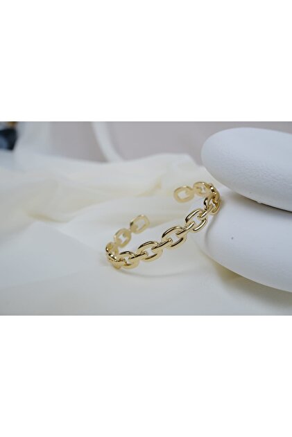 Klpç053 Oval Ring Linked Chain Model Gold Clamp (Adjustable)
