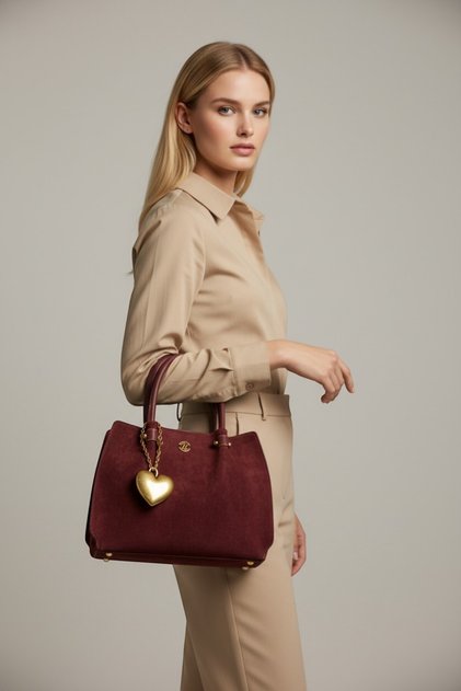 Women's Modern and Spacious Genuine Leather Shoulder Bag