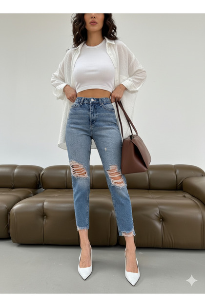 Women's Denim Pants Mom