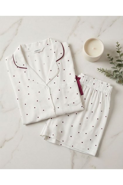 Women's Pajama Set with Shorts Summer Thin Fabric Comfortable Fit Breathable Home Wear
