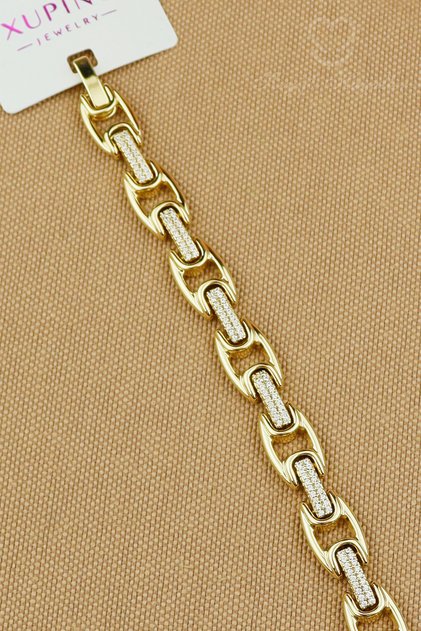 Xuping Bracelet - Vip Gold Zircon Stone Ring Jewelry Model Gold Xuping Bracelet 17+1.5cm