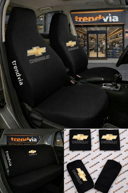 Chevrolet Logolu Oto Koltuk Kılıfı Ön Arka Set – Penye Universal Koltuk Koruyucu Servis Kılıfı