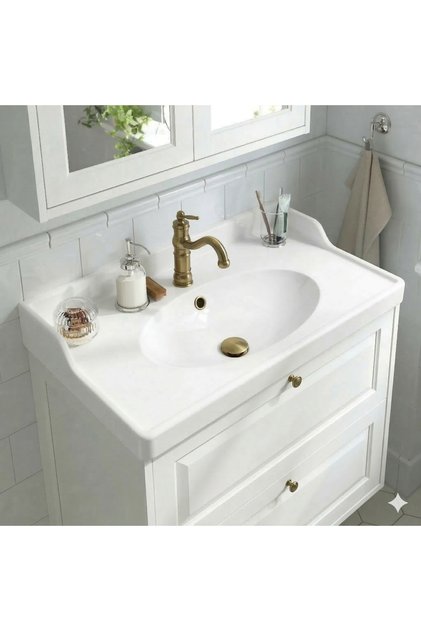 Vintage Sink Faucet Retro Bathroom Faucet Antique Brass Color