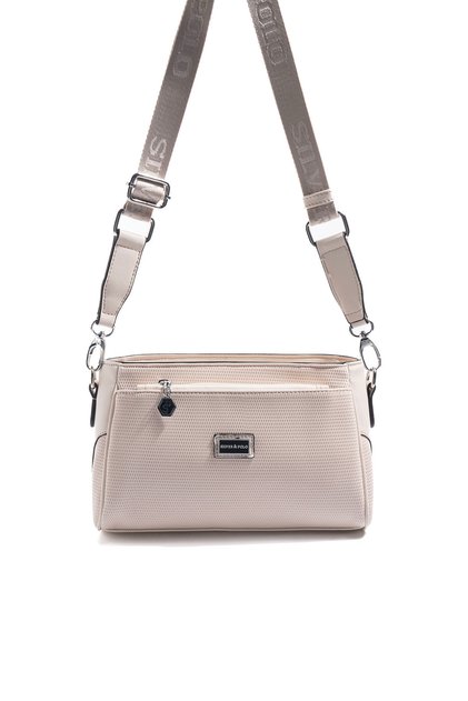 Cream - Beige Honeycomb Women's Crossbody Bag Sp1273