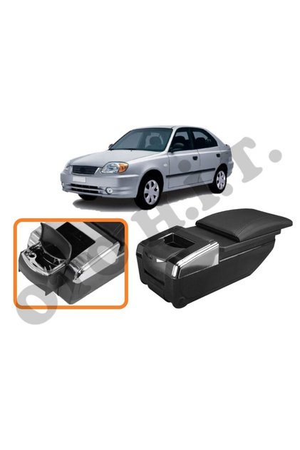 HYUNDAİ ACCENT ADMİRE UYUMLU BARDAKLIKLI LÜKS KOL DAYAMA KOLÇAK SİYAH İTHAL.