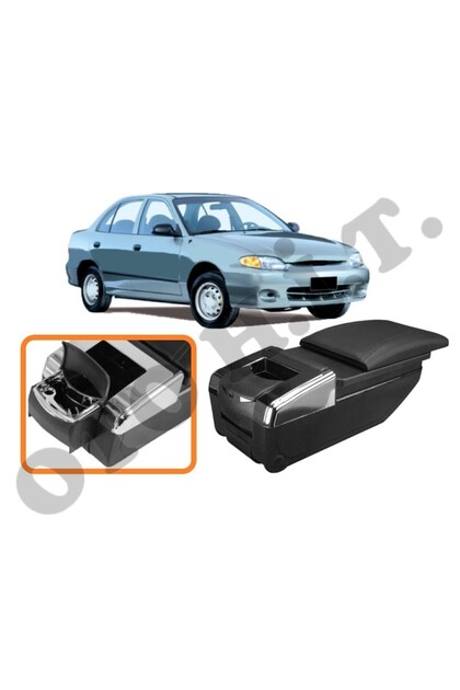 HYUNDAİ ACCENT YUMURTA KASA UYUMLU BARDAKLIKLI LÜKS KOL DAYAMA KOLÇAK SİYAH İTHAL.