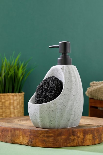 650 ml Ceramic Liquid Soap Dispenser with Sponge Holder Ckr3561