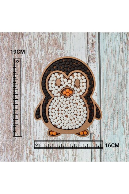 Cam Mozaik Sanat Seti Kendin Yap DIY Mozaik Penguen Tablo Çocuk Etkinlik Hobi ve Sanat Seti