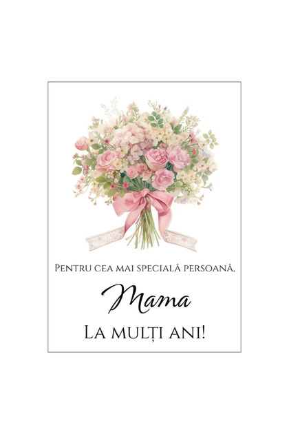 Felicitare aniversare zi naștere mama 13x18cm, model 2, cu plic