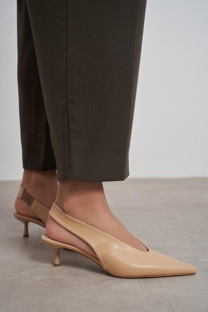 Pantofi de damă Lunix Ten Matte Pointed Toe Slingback toc stiletto u