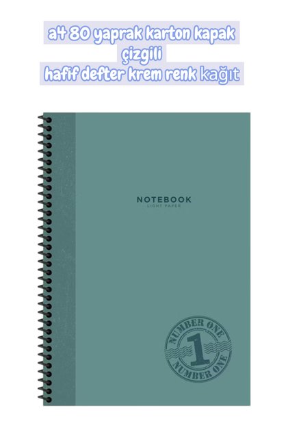 A4 80 Sheets Cardboard Cover Lined Light Weight Notebook Cream Color Paper