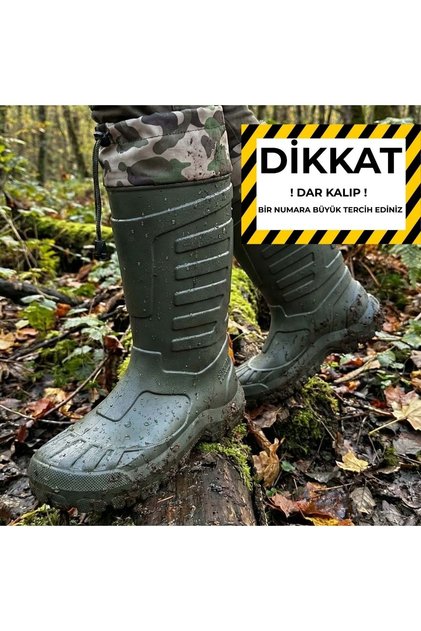 Serabien Termal Çoraplı Eva Kauçuk Avcı ve Outdoor Çizmesi