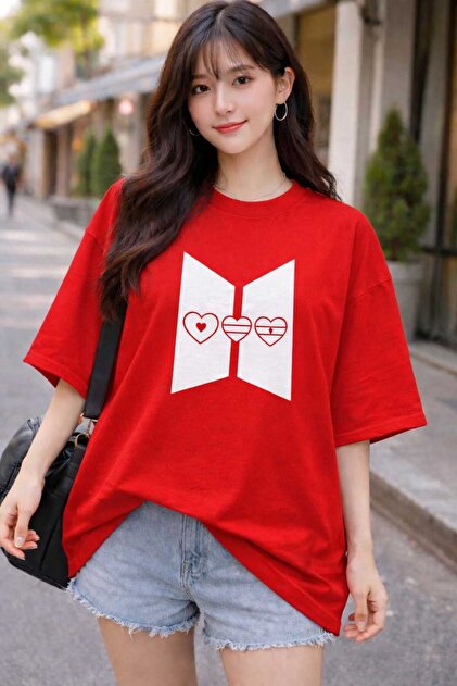 puolikuu Arirang World Tour BTS Baskılı Oversize Tshirt - Fiyatı
