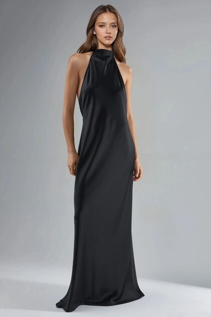 chinese dress ladies Champagne Maxi Bridesmaid Dress