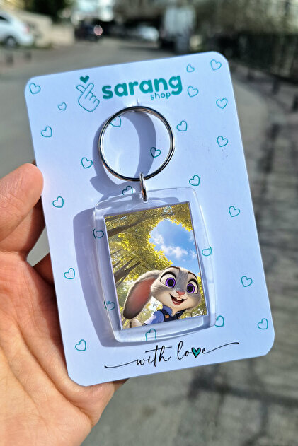 SARANG 2-Piece Transparent Frame Keychain - Judy & Nick Zootopia