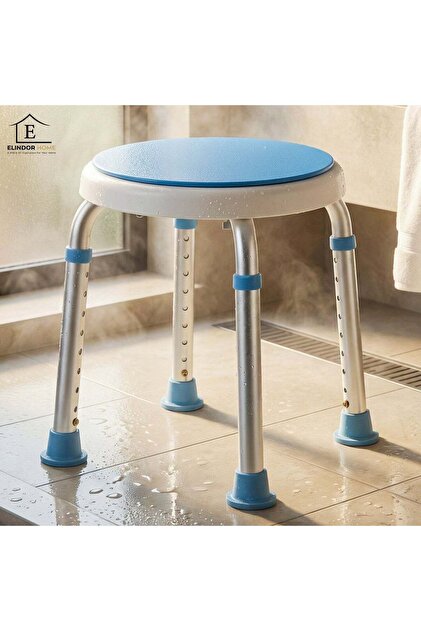 ® Scaun pentru cadă și duș, greutate maximă suportată 150 kg, 35 x 35 x 52 cm, gri/albastru