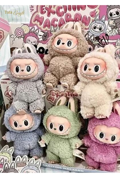 TATA CRAFT Peluş Labubu Excıtıng Macaron The Monster Vınly Face