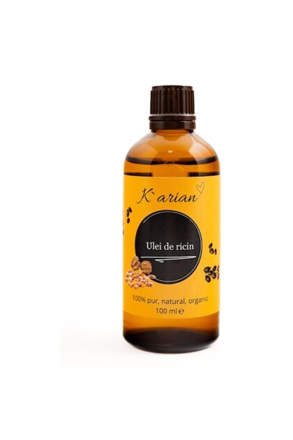 Ulei de ricin organic, presat la rece, 100% pur, 100 ml