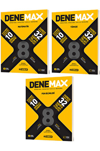 Efsane Yayınları 8.Sınıf Hız Yayınları Denemax Matematik + Türkçe