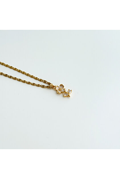 Flowery Cream Steel Necklace | Steel Necklace