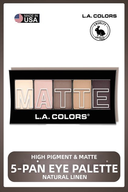 5 Color Matte Eyeshadow - Highly Pigmented, Non-Caking Matte Eyeshadow # Cem471 Natural Linen