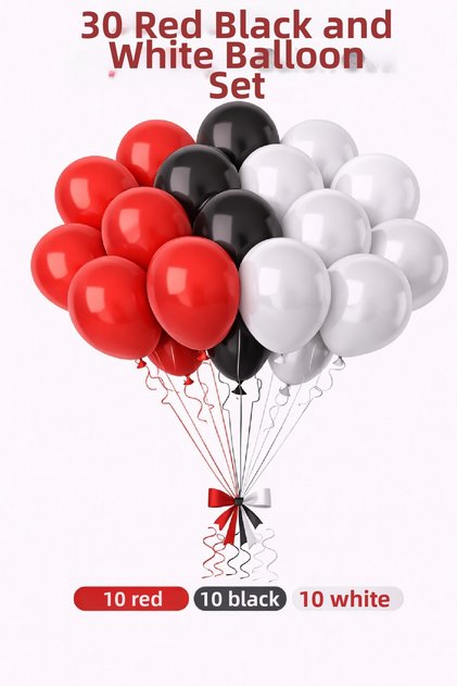 👉   "30 Pieces Mixed Color Balloon Set" |   Premium Party, Birthday and Organization Decoration Set Ornament