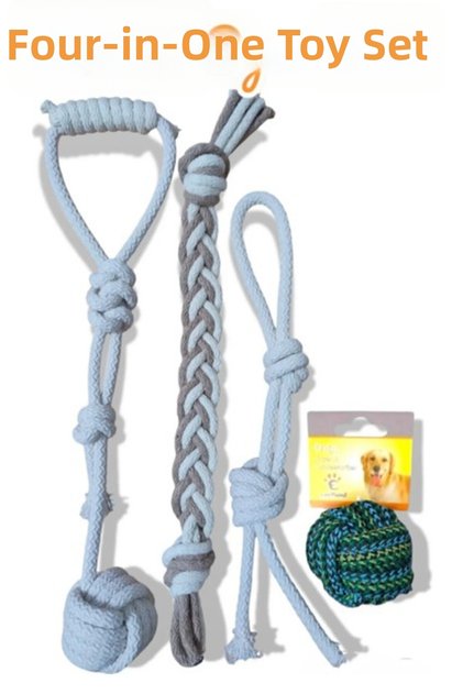 7-24 Avm Washable Hygienic Dog Toy Bite Scratching and Bring Horse Pull Four Play Set