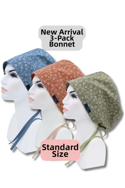 Standard Size 3-Pack Blue Nazlı Flowers Brown Nazlı Flowers Green Nazlı Flowers