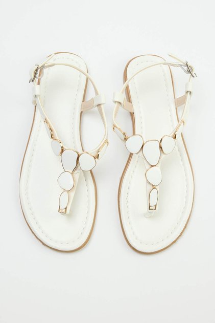 White Women's Sandals Takss26Sd00015