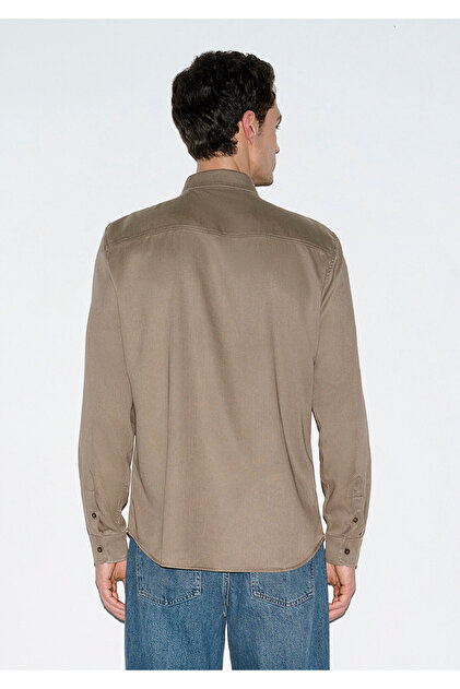 Mavi Kahverengi (TENCEL™) Gömlek Regular Fit / Normal Kesim
