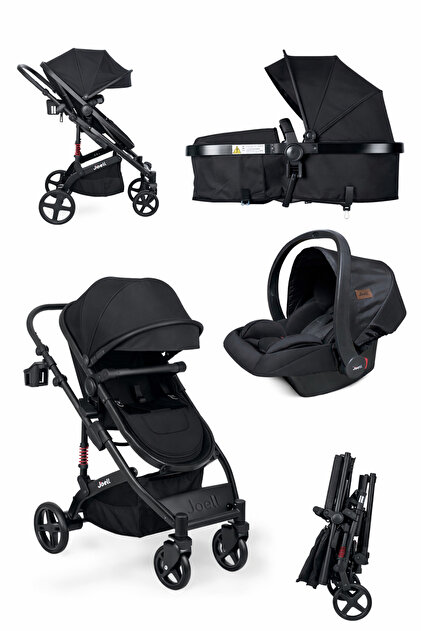 Joell Truva 1712 Travel Sistem Bebek Arabası Full Black - Fiyatı