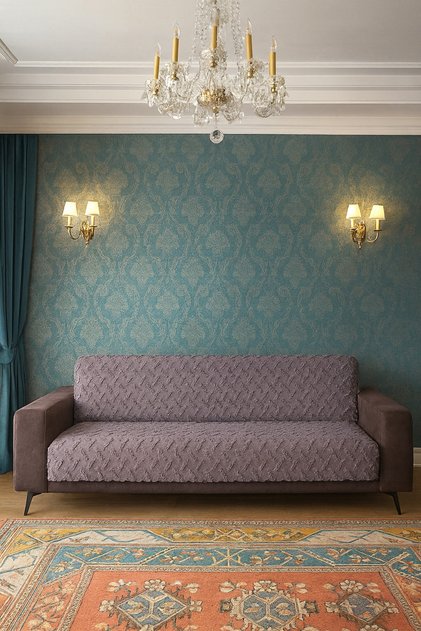 Bohem Tarz Lüks Kaymaz Koltuk Örtüsü 180x230 Geniş Koltuklara Uyumlu