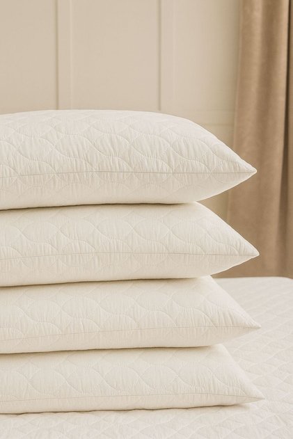 100% Cotton 4 Quilted Pillow Cushions
