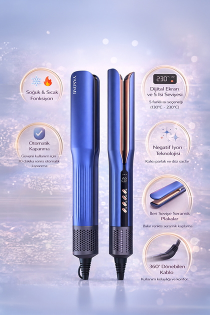 Yasomi LS-909 LadyStyle 1300W Dijital İyonik Soğuk Sıcak Saç