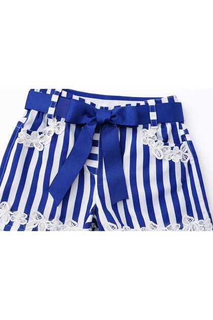 Girl's Striped 100% Polyester Shorts 1/2/3/4/5/6/7/8 Years