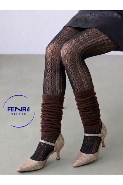 Slouch Cotton Women's Aerobic Sports Pilates Brown Leggings