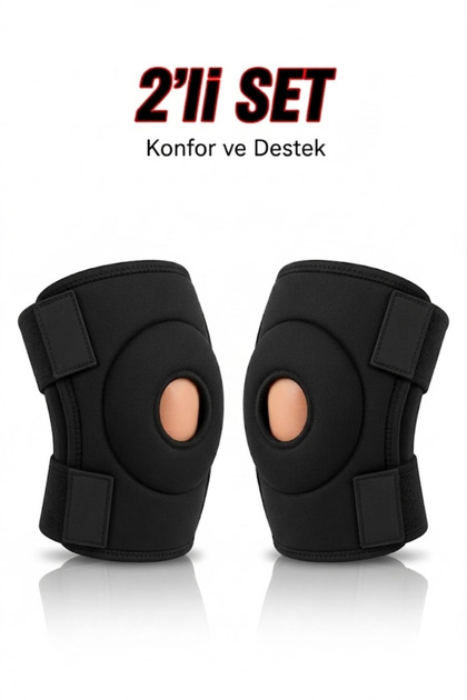 Medikal Diz Korsesi İkili Set – Menisküs ve Patella Ligament Destekli, Ayarlanabilir (2 Adet)