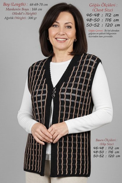 Knitwear Large Size Women's Spring Summer Cold Thread Lycra Jacquard Mother Mercerized Black Vest