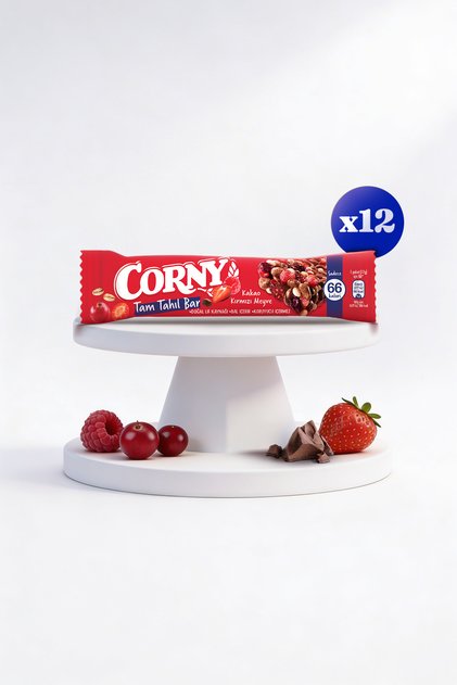 Kakao ve Kırmızı Meyveli Doğal Lif Kaynağı Tam Tahıl Bar 17g x 12 Adet