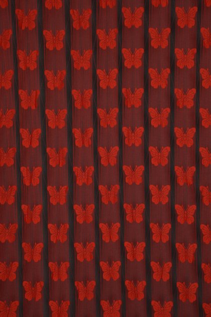 Kelebek United Model Red Color Ready Made Curtain 300*270