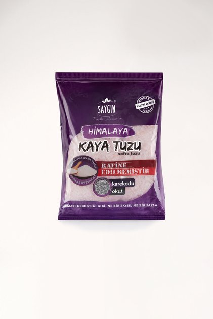 Rafine Edilmemiş Doğal Himalaya Kristal Kaya Tuzu - Sofra Tuzu / İnce Taneli / Paketli 500 gr